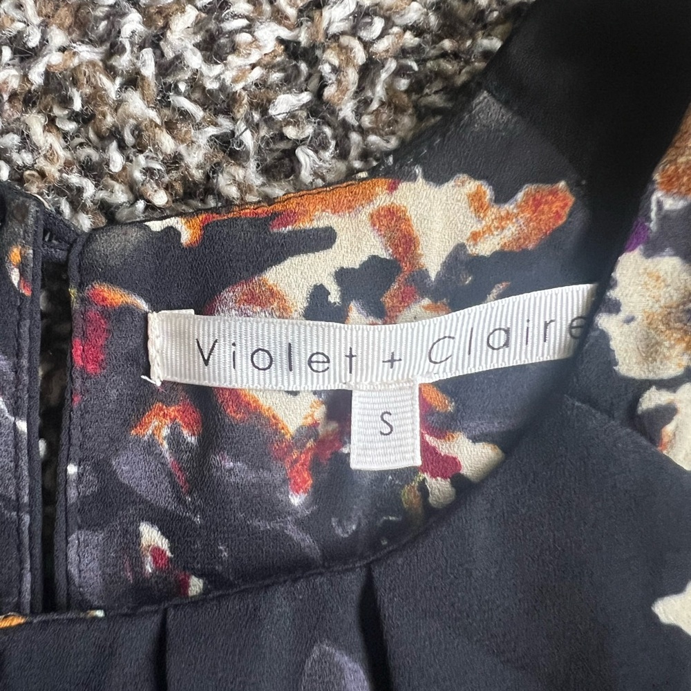 Violet & Claire Black Floral Halter Camisole with Burgundy and Gold Accents - Picture 7 of 7